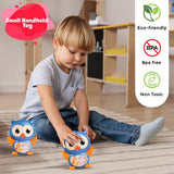 Joy Junction Owl Baby Musical Toy | Interactive Learning Toy with Music, LED Lights & Animal Sounds | Early Educational Development Crawling Toy for Infants & Toddlers 12 Months+ (Blue)
