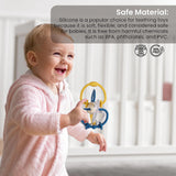 Baybee Silicone Baby Teether for Teething Gums | Soft, BPA-Free, Food-Grade Chew Toy | Safe, Lightweight & Easy-to-Hold Teether for Infants (6–12 Months)