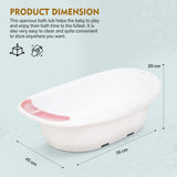 Baybee Lincey Kids Bath Tub for Baby | Mini Swimming Pool with Anti-Skid Base, Soap Tray & Drain Plug | Portable Baby Bathtub for Newborns & Kids 0-5 Years Boys & Girls (Pink)