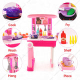 Chanak Kitchen Suitcase Set for Girls | 23-Piece Colorful Pretend Play Cooking Toy Set | Portable Kitchen Playset for Kids 3+ Years | BIS Approved