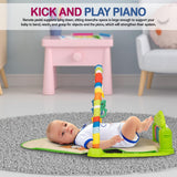 Baybee Piano Play Gym Mat for Babies | Musical Activity Play Gym with 5 Hanging Toys, Music & Lights | Indoor Baby Playmat for Newborns 0-12 Months Boys & Girls (Green)
