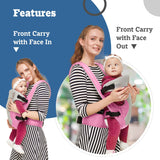 R for Rabbit Cuddle Snuggle Comfortable Baby Carrier (Pink Grey) | For Newborn Baby 3 Months to 2 Years | Ergonomic Baby Carrier with Adjustable Straps & Safety Buckle