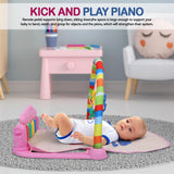 Baybee Piano Play Gym Mat for Babies | Musical Activity Play Gym with 5 Hanging Toys, Music & Lights | Indoor Baby Playmat for Newborns 0-12 Months Boys & Girls (Pink)