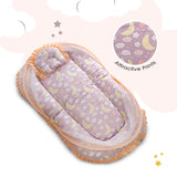 Mee Mee Gentle Comfort Mattress Set for Babies with Pillow & Mosquito Net – Sky Design