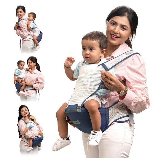 Baybee Flownest Baby Carrier for 0–3 Years | 6 Position Adjustable Kangaroo Carrier with Breathable Mesh & Padded Hip Seat