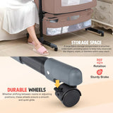Baybee Convertible 3-in-1 Infant Co-Sleeper with Insect Net, Swivel Wheels & Storage Space | Dual-Level Adjustable Cradle & Side Sleeper for Newborns, Infants & Toddlers