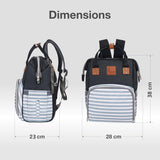 R for Rabbit Caramello Regal Baby Diaper Bag for Mother | Waterproof Multipurpose Diaper Backpack | Large Capacity Travel & Nursing Maternity Bag for Moms (Grey Stripes)