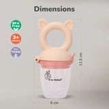R for Rabbit First Feed Pixie Nibbler | Soft Silicone Fruit & Veggie Feeder | Baby Teether & Pacifier | Hygienic, BPA-Free | For Infants 3+ Months (Beige)