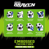 SKOODLE Braven Embossed Thermo Bonded Football Size 5 (TPU150) | Premium TPU Material | Durable & Long-Lasting Football for Superior Performance – Size 5