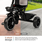 Baybee Maestro 2-in-1 Baby Tricycle for Kids | Smart Kids Trike with Parental Push Handle, Cushioned Seat, Canopy & Safety Guardrail | Baby Cycle for 2–5 Years (White)