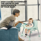 Baybee Invictus Convertible High Chair for Kids | 4-in-1 Baby Feeding Chair with Safety Harness, Adjustable Tray & Recliner | Foldable, Easy-to-Clean Dining & Booster Chair