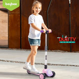 Goodluck Baybee Dusty Kick Scooter for Kids | 3-Wheel Foldable Scooter with LED PU Wheels, Adjustable Handlebar & Music | Outdoor Runner Skate Scooter for Boys & Girls 3–12 Years (Pink)