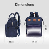 R for Rabbit Caramello Regal Baby Diaper Bag for Mother | Waterproof Multipurpose Diaper Backpack | Large Capacity Travel & Nursing Maternity Bag for Moms (Blue Stripes)