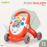 Baybee Oleo Baby Walker for Kids | Push Walker with Music, LED Lights, Rotating Gears & Grip Handle | Activity Walker for Baby Toddlers 0–2 Years (Red)