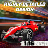 Joy Junction 1:16 Scale Remote Control Racing Car – High-Speed RC Toy Car with Rechargeable Battery & Sturdy Design | Ideal Gift for Kids 5+ (Red)