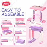 Chanak Beauty Set Suitcase on Wheels | 23-Piece Pretend Play Makeup Kit for Girls | Portable Beauty Trolley Set for Kids 3+ Years | Easy to Clean & Use | BIS Approved