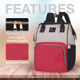 R for Rabbit Caramello Baby Diaper Bag for Mothers – Stylish, Waterproof, Large Capacity Maternity Backpack for Travel (Cream Red)