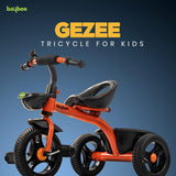 Baybee Geezee Baby Tricycle for Kids | Balanced Baby Trike with EVA Wheels & Dual Storage Baskets | Kids Cycle for Boys & Girls 2–5 Years (Orange)