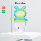 R for Rabbit First Feed Bunny Nibbler Soft Silicone Fruit & Veggie Feeder | Baby Teether & Pacifier | Hygienic, BPA-Free | For Infants 3+ Months (Green-Blue)