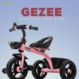 Baybee Geezee Baby Tricycle for Kids | Balanced Baby Trike with EVA Wheels & Dual Storage Baskets | Kids Cycle for Boys & Girls 2–5 Years (Pink)