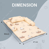 BAYBEE Newborn Baby Bedding Set | 4-Piece Thick Gadda Mattress with Head Pillow & 2 Bolsters | Soft Sleeping Bed for Infants 0–6 Months | Printed Baby Bedding for Boys & Girls