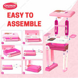 Chanak Kitchen Suitcase Set for Girls | 23-Piece Colorful Pretend Play Cooking Toy Set | Portable Kitchen Playset for Kids 3+ Years | BIS Approved