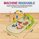 Baybee Piano Play Gym Mat for Babies | Musical Activity Play Gym with 5 Hanging Toys, Music & Lights | Indoor Baby Playmat for Newborns 0-12 Months Boys & Girls (Green)