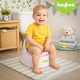 Baybee Baby Potty Training Seat for Kids 1-5 Years | Toddler Potty Chair with Removable Tray, Soft Cushion & Cleaning Brush | Portable Toilet Training Seat for Boys & Girls (Pink)