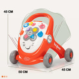 Baybee Oleo Baby Walker for Kids | Push Walker with Music, LED Lights, Rotating Gears & Grip Handle | Activity Walker for Baby Toddlers 0–2 Years (Red)