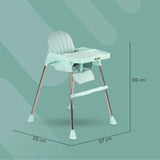 Baybee Invictus Convertible High Chair for Kids | 4-in-1 Baby Feeding Chair with Safety Harness, Adjustable Tray & Recliner | Foldable, Easy-to-Clean Dining & Booster Chair
