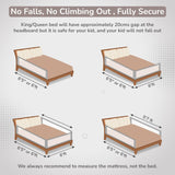 R for Rabbit Safari Baby Bed Rail (Blue) | One Side Bed Protector | 177 x 100 cm | Adjustable Height & Foldable Safety Guard with Storage Pocket | Anti-Fall Safeguard for Kids (Pack of 1, 5.8 x 3 ft)