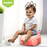 Baybee Baby Potty Training Seat for Kids 1-5 Years | Car-Shaped Toddler Potty Chair with LED Lights, Removable Tray, Soft Cushion & Cleaning Brush | Portable Toilet Training Seat for Boys & Girls (Pink)