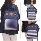 R for Rabbit Caramello Regal Baby Diaper Bag for Mother | Waterproof Multipurpose Diaper Backpack | Large Capacity Travel & Nursing Maternity Bag for Moms (Blue Stripes)