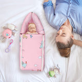 R for Rabbit Snuggy Baby Sleeping Bag & Carry Nest – 100% Cotton 3-in-1 Convertible Bedding Set for Newborns, Travel-Friendly & Portable (Blush Pink)