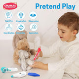Chanak Premium Doctor Set Trolley for Kids | Pretend Play Doctor Kit with LED Light Instruments | Portable Medical Trolley for Boys & Girls 3+ Years | BIS Approved (Blue Trolley)