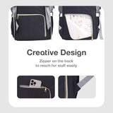 R for Rabbit Caramello Diaper Bag for Mothers – Stylish, Travel-Friendly, Waterproof Maternity Backpack with Large Capacity (Grey Black)