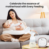 R for Rabbit Nova Electric Breast Pump | Automatic, Portable & Rechargeable | Comfortable Electrical Pumping (Peach)