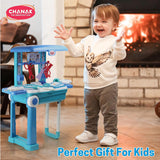 Chanak Premium Doctor Set Trolley for Kids | Pretend Play Doctor Kit with LED Light Instruments | Portable Medical Trolley for Boys & Girls 3+ Years | BIS Approved (Blue Trolley)