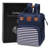 R for Rabbit Caramello Regal Baby Diaper Bag for Mother | Waterproof Multipurpose Diaper Backpack | Large Capacity Travel & Nursing Maternity Bag for Moms (Blue Stripes)