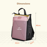 R for Rabbit Caramello Daisy Diaper Bag for Mothers – Stylish, Multipurpose, Large Capacity Maternity Backpack (Black Cream)