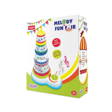 Giggles Funskool - Melody Funfair, Multicolour Musical Stacking Toy, Toy for Kids, Helps to Sort,Stack and Nest, 12 Months & Above, Infant and Preschool Toys - Timbuktoon