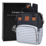 R for Rabbit Caramello Regal Baby Diaper Bag for Mother | Waterproof Multipurpose Diaper Backpack | Large Capacity Travel & Nursing Maternity Bag for Moms (Grey Stripes)