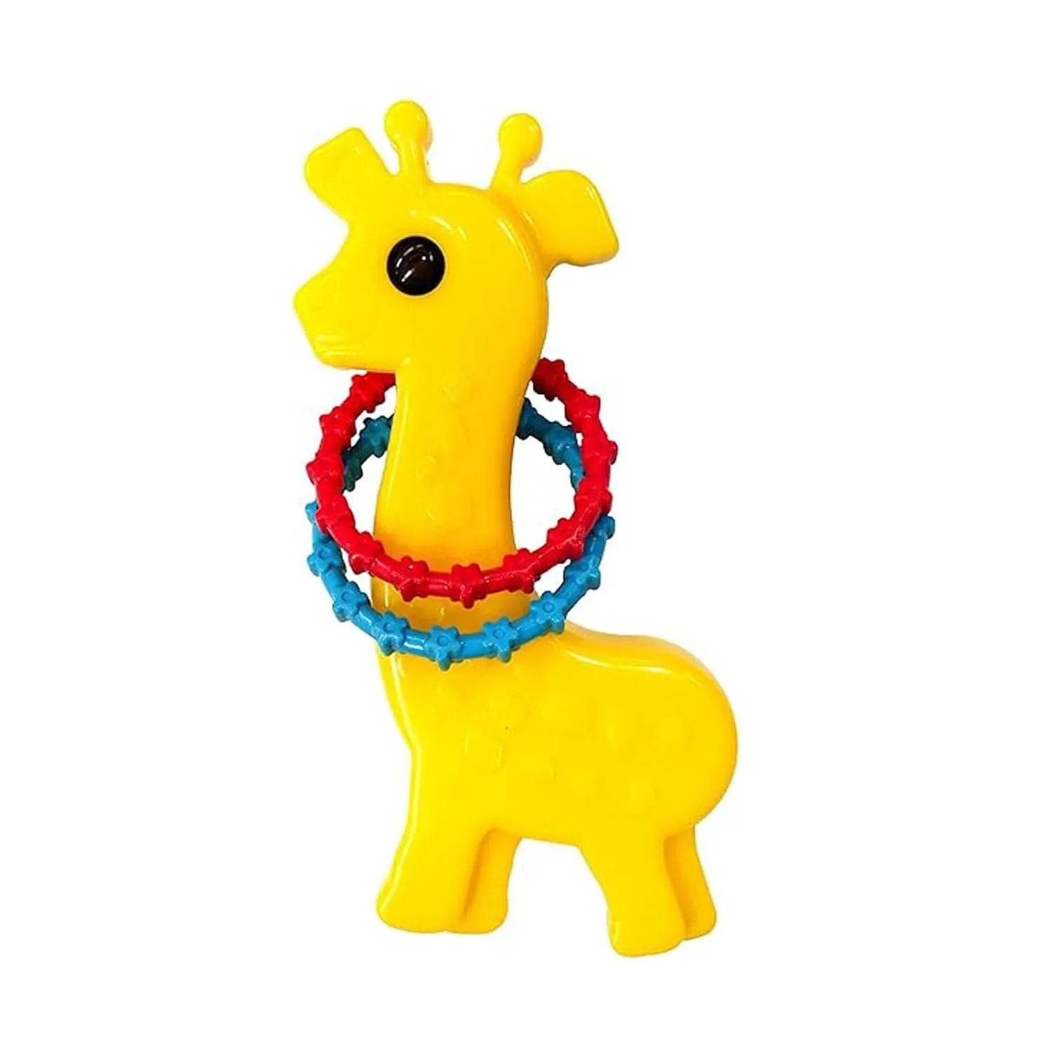 Funskool Giggles, Baby Giraffe Rattle , Colourful Animal rattle for New born baby, Stimulates Senses,Rattling sound, 6 months & above, Infant Toys - Timbuktoon