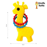 Funskool Giggles, Baby Giraffe Rattle , Colourful Animal rattle for New born baby, Stimulates Senses,Rattling sound, 6 months & above, Infant Toys - Timbuktoon