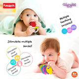 Giggles - Baby's Best Friend, Ideal Gift Pack for Infants, 3 pcs Set, Teethers and Rattles, Multi-Colour Baby Toy Gift Set for New Born, 4 Months and Above - Timbuktoon