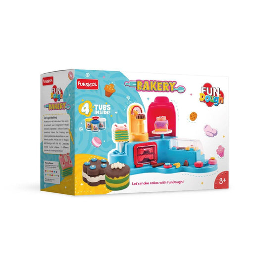 Funskool-Fundough Playset Bakery Set, Whip up your favorite pastries, pies, cookies, cookies and baked goods with Fundough, multicolour, dough, toy, shaping, sculpting, 3 years - Timbuktoon