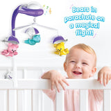 Giggles Funskool Bear Melody Crib Mobile, Soothing Music with Adorable Parachute Bears, Hanging Toy for Newborn Baby, Infants & Toddlers, Gift Set for Babies, Age 0+ Months - Timbuktoon
