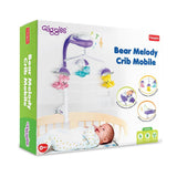 Giggles Funskool Bear Melody Crib Mobile, Soothing Music with Adorable Parachute Bears, Hanging Toy for Newborn Baby, Infants & Toddlers, Gift Set for Babies, Age 0+ Months - Timbuktoon