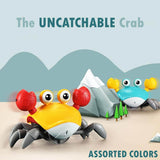 Electric Crawling Crab Toy – Interactive Musical Movement Toy for Infants & Toddlers (6-12 Months) Electric Musical Toy with Auto-Direction Change - Timbuktoon