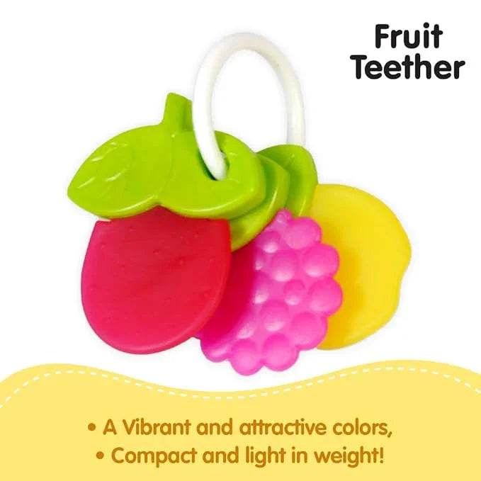 Funskool Giggles, Fruit Teether , Teether for Babies to soothen their gums, Easy to Grasp,hold and chew, 3 months & above, Infant Toys - Timbuktoon